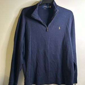 Polo Ralph Lauren estate rib pullover sweater size xl dark blue 100% cotton